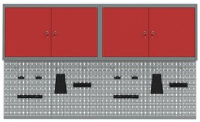 Conjunto de Armário e Painel de Ferramentas vidaXL com 6 Peças Montado