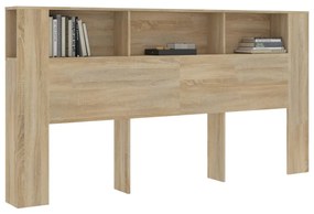 Armário de cabeceira 200x18,5x104,5 cm carvalho sonoma