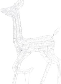 Família de renas decorativa 160 luzes LED azuis acrílico