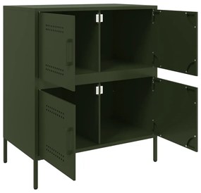 Aparador 68x39x79 cm aço verde azeitona