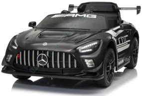 Carrinho de passeio licenciado Mercedes-AMG GT3 para crianças com controle remoto 3 velocidades branco