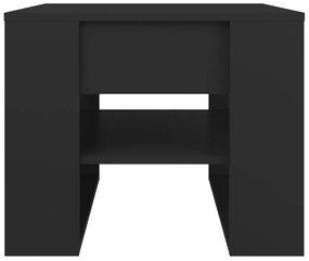 Mesa de centro 55,5x55x45 cm madeira processada preto
