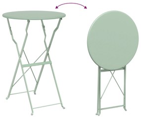 Mesa de Jardim Dobrável Light Mint Ø50x71 cm Aço