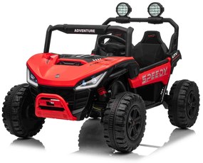 Jipe elétrico para crianças T-REX Ride 4x4, 2 Lugares, 24V, leitor MP3, bateria de lítio, Rodas EVA, controlo remoto, luzes LED Vermelho