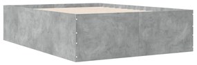 Estrutura de cama 120x190 cm derivados de madeira cinza cimento