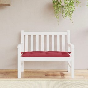 vidaXL Almofadão p/ banco de jardim tecido oxford vermelho tinto