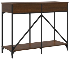 Mesa consola 100x39x78,5 cm derivados madeira carvalho castanho