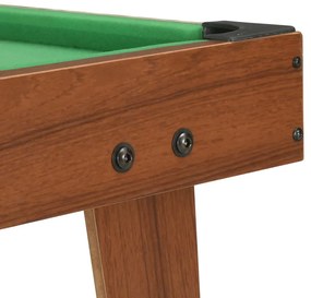 Mini mesa de bilhar 92x52x19 cm castanho e verde