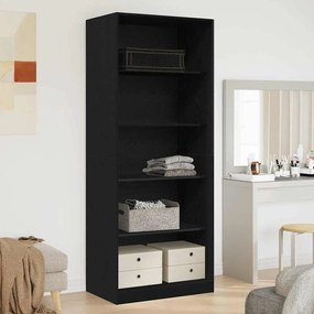 vidaXL Guarda-Roupa Preto de Carvalho 80 x 50 x 200 cm - Madeira de Design