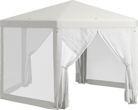 Outsunny Tenda Hexagonal 10 m² Estilo Aconchegante Aço Lacado Branco Poliéster 140 g/m² Impermeável | Aosom Portugal