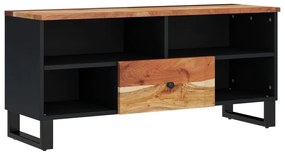 Móvel de TV 100x33x46 cm acácia maciça/derivados madeira
