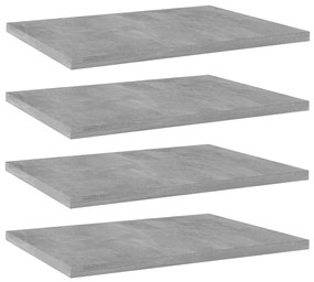 Prateleiras para estante 4 pcs 40x30x1,5cm contraplacado cinza