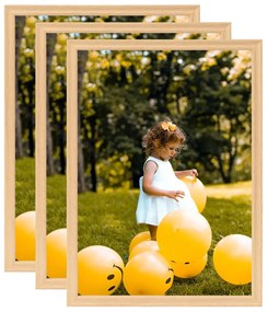 vidaXL Molduras para parede 3 pcs 42x59,4 cm carvalho-claro