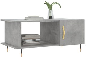 Mesa de centro 90x50x40 madeira processada cinza cimento