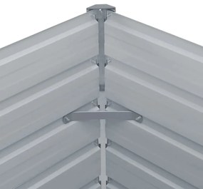 Canteiro de jardim elevado 160x80x45cm aço galvanizado cinzento