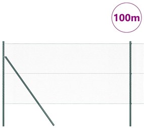 Cerca Hexagonal vidaXL Verde 1,2x100 m Aço