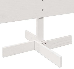 Árvore de Natal decorativa 150cm madeira de pinho maciça branco