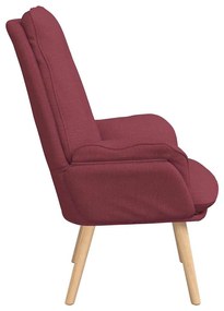 Poltrona Relaxante em Tecido Vermelho Vinho