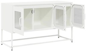 Móvel de TV 100,5x39x60,5 cm aço laminado a frio branco