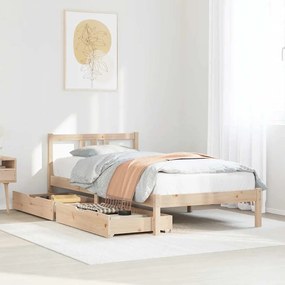 vidaXL Cama sem colchão 90x190 cm madeira de pinho maciça