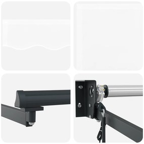 Toldo Retrátil Automático vidaXL Branco 500x300 cm