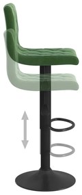 Bancos de bar 2 pcs veludo verde-escuro