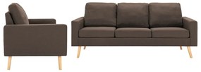 3056636 vidaXL 2 pcs conjunto de sofás tecido castanho