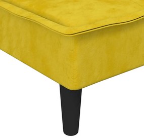 Chaise longue veludo amarelo