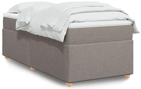 Cama com molas/colchão 90x190 cm tecido castanho-acinzentado