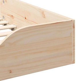 Estrutura de cama de chão Castanho 90 x 200 cm