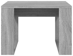 Mesa de apoio 50x50x35 cm derivados de madeira cinzento sonoma