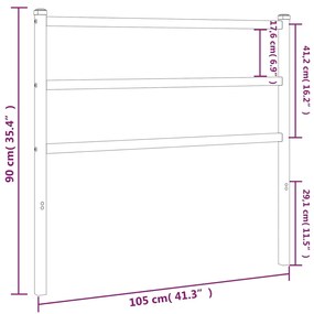 Cabeceira de cama 100 cm metal branco