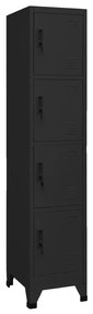 339786 vidaXL Cacifo 38x45x180 cm aço preto