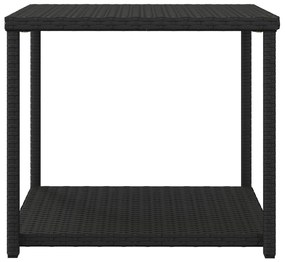 Mesa de apoio 55x45x49 cm vime PE preto