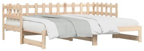 Sofá-cama de puxar 2x(80x200) cm madeira de pinho maciça