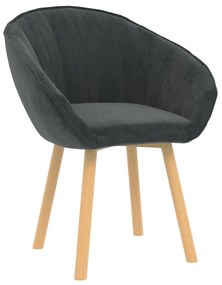 vidaXL Cadeira de jantar veludo cinzento-escuro