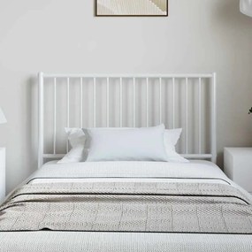 Cabeceira de cama 100 cm metal branco