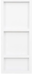 Habitáculo chuveiro c/ 3 compartim. 41x99x9 cm branco brilhante
