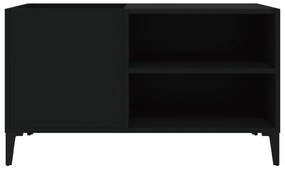 Armário para discos 84,5x38x48 cm derivados de madeira preto