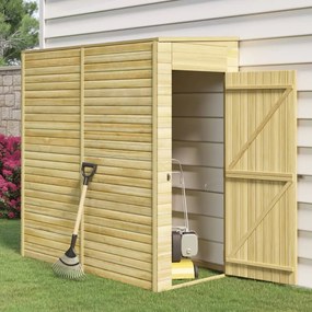 318201 vidaXL Abrigo de arrumação para jardim 100x210x218 cm pinho impregnado