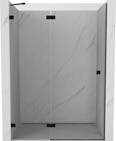 Mexen Lunar porta de duche pivotante esquerda 140 cm, transparente, preta - 834-140-000-70-00-L