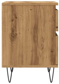 Mesa cabeceira 40x35x50 cm derivados madeira carvalho artisiano