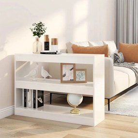 vidaXL Estante/divisória 100x30x72 cm branco brilhante