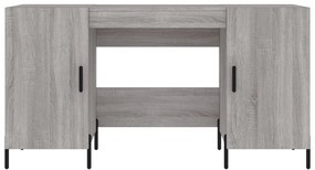 Secretária 140x50x75 cm derivados de madeira cinzento sonoma