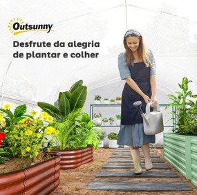 Estufa tipo Túnel 4x3x2 m Estufa de Exterior com 2 Janelas Cobertura P