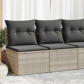 vidaXL 2 pcs conjunto sofás de jardim c/ almofadões acácia e vime PE