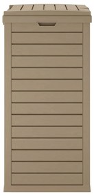 Caixote do lixo p/ exterior 41x41x86 cm PP castanho-claro