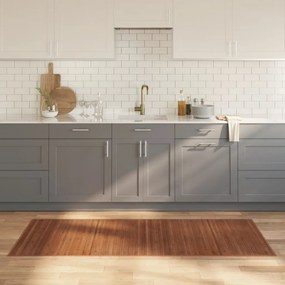 Tapete retangular 80x200 cm bambu castanho