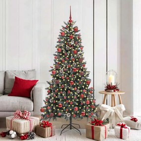 vidaXL Árvore de Natal Artificial Verde 180 cm PVC, Plástico e Aço