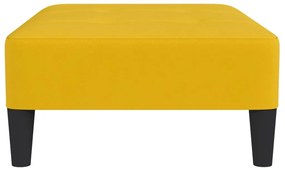 Apoio de pés 78x56x32 cm veludo amarelo